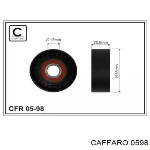 0598 Caffaro ролик натягувача приводного ременя