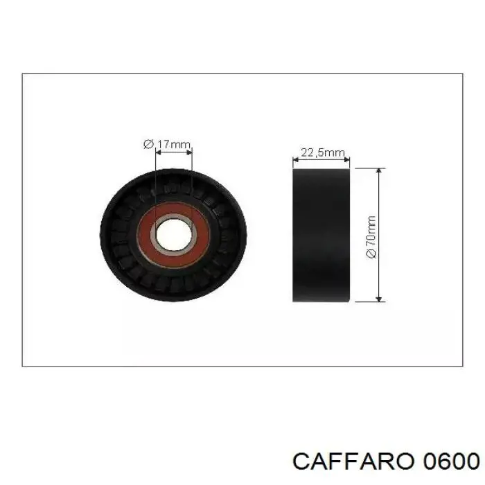 Ролик приводного ременя, паразитний Caffaro 0600 ціна, від 9.54 USD