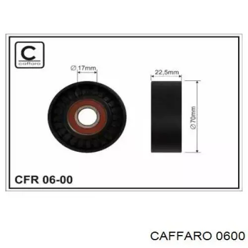 Ролик приводного ременя, паразитний 0600 Caffaro