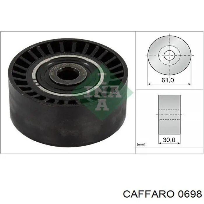 0698 Caffaro ролик натягувача приводного ременя