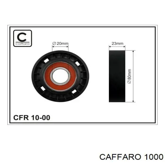 Купити 1000 Caffaro Ролик приводного ременя, паразитний
