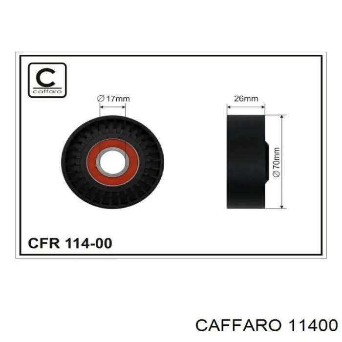 Купити 11400 Caffaro Натяжний ролик