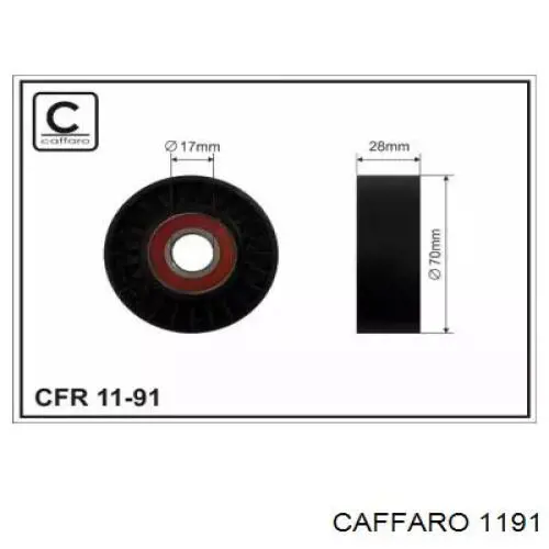 CFR1191 Caffaro ролик натягувача приводного ременя