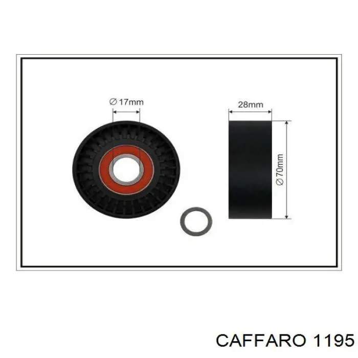 1195 Caffaro ролик натягувача приводного ременя