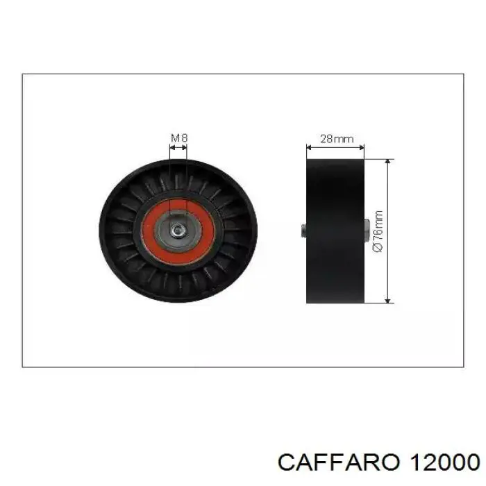 Натяжний ролик Caffaro 12000 ціна, від 10.53 USD