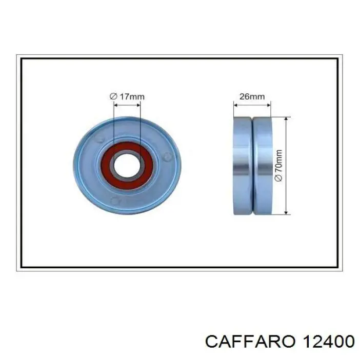12400 Caffaro ролик приводного ременя, паразитний