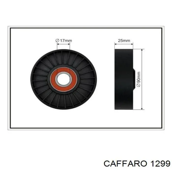 Ролик натягувача приводного ременя CAFFARO 1299
