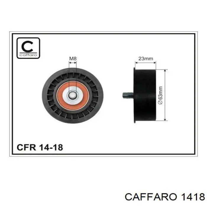 Купити 1418 Caffaro Ролик паразитний ГРМ