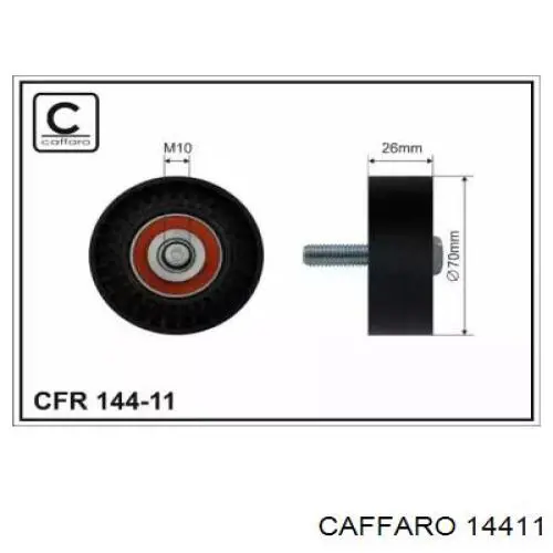 Ролик приводного ременя, паразитний Caffaro 14411 ціна, від 10.45 USD