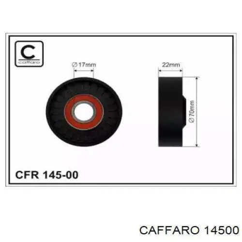 14500 Caffaro ролик натягувача приводного ременя