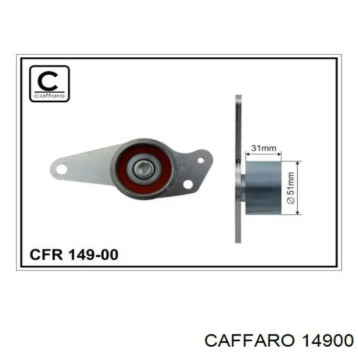 14900 Caffaro ролик ременя грм, паразитний