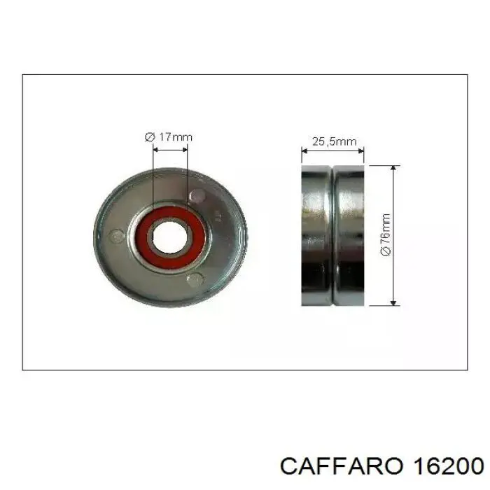 Купити 16200 Caffaro Ролик приводного ременя, паразитний