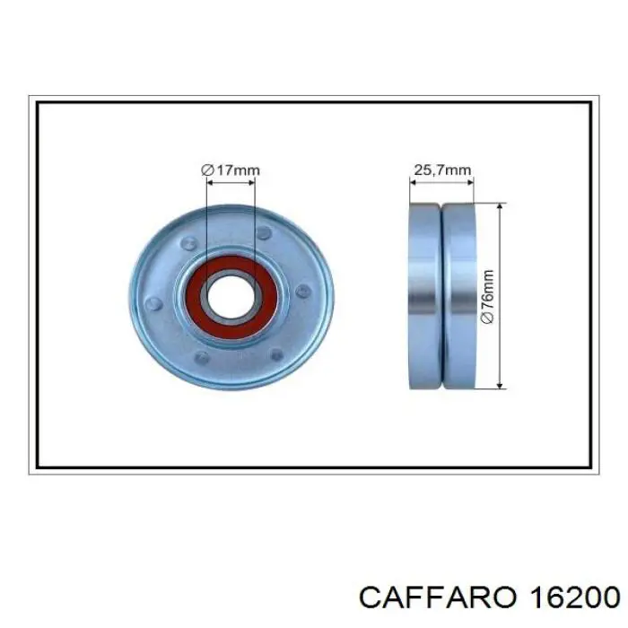 16200 Caffaro ролик приводного ременя, паразитний