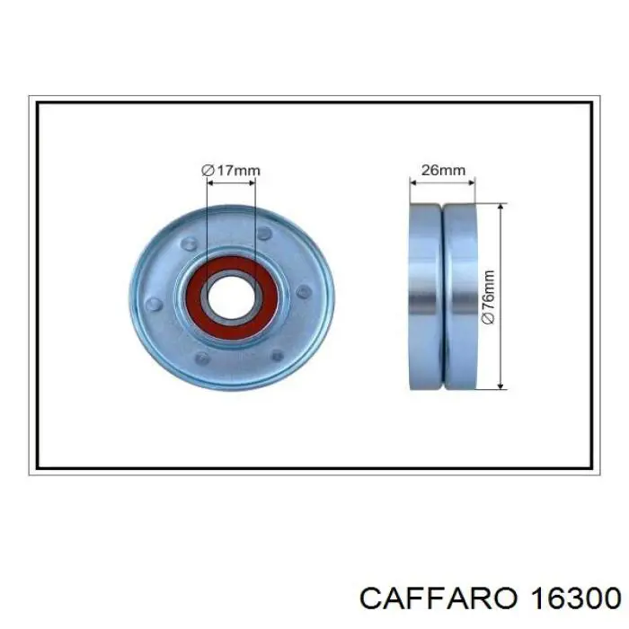 CFR16300 Caffaro ролик натягувача приводного ременя