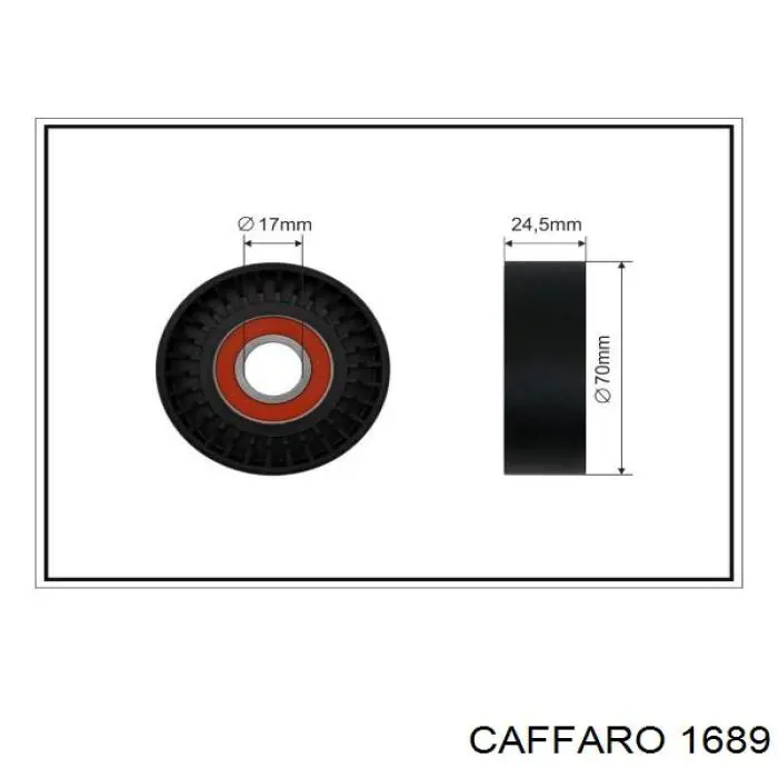 Ролики натяжителя ремня клинового CAFFARO 1689