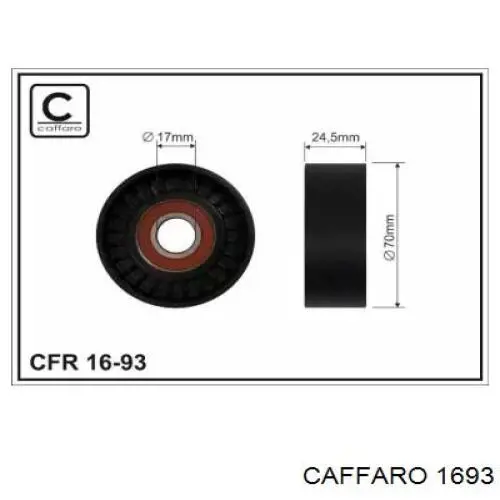 1693 Caffaro ролик натягувача приводного ременя