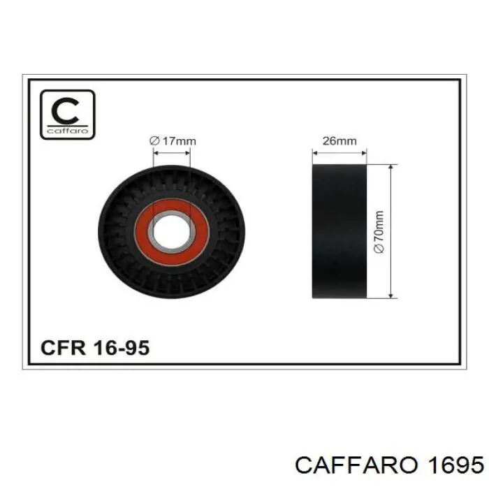 1695 Caffaro ролик натягувача приводного ременя