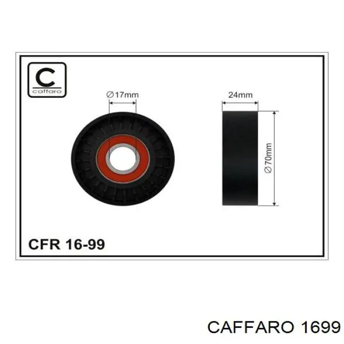 1699 Caffaro ролик натягувача приводного ременя