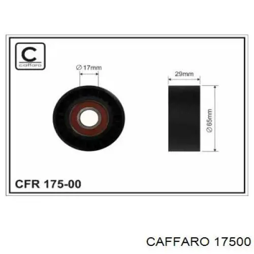 Ролик натягувача приводного ременя 17500 Caffaro