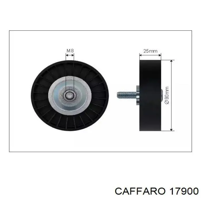 17900 Caffaro ролик натягувача приводного ременя