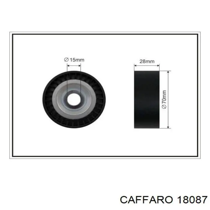 18087 Caffaro ролик натягувача приводного ременя
