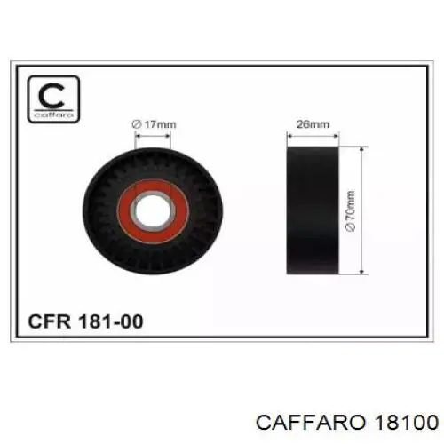18100 Caffaro ролик приводного ременя, паразитний