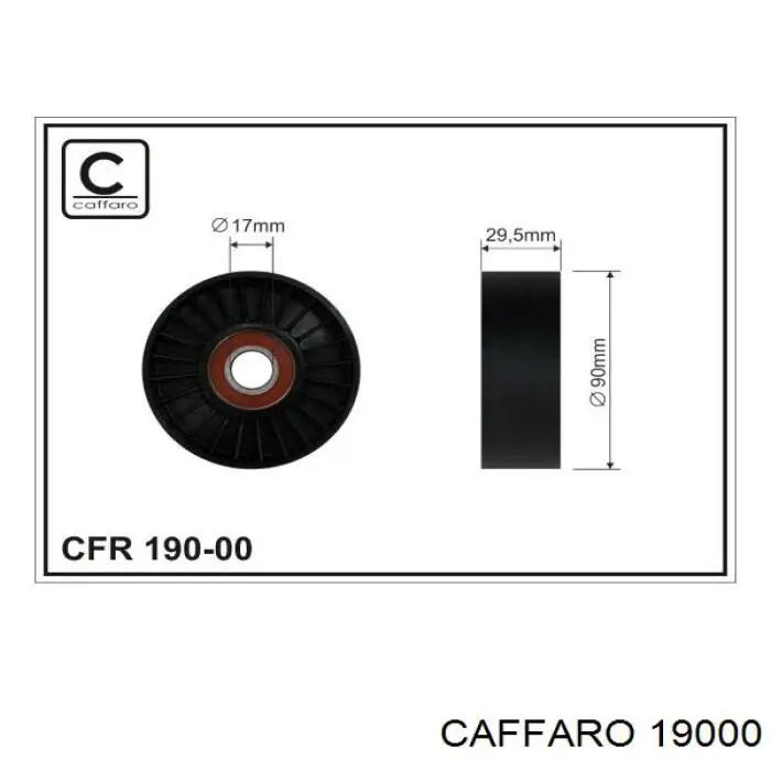19000 Caffaro ролик приводного ременя, паразитний