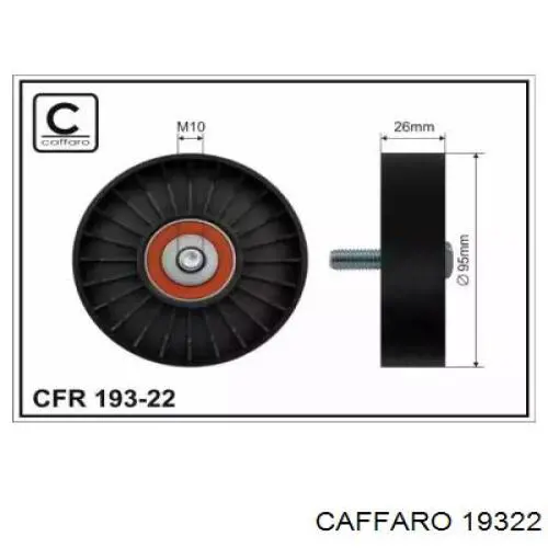 Ролик приводного ременя, паразитний Caffaro 19322 ціна, від 11.46 USD