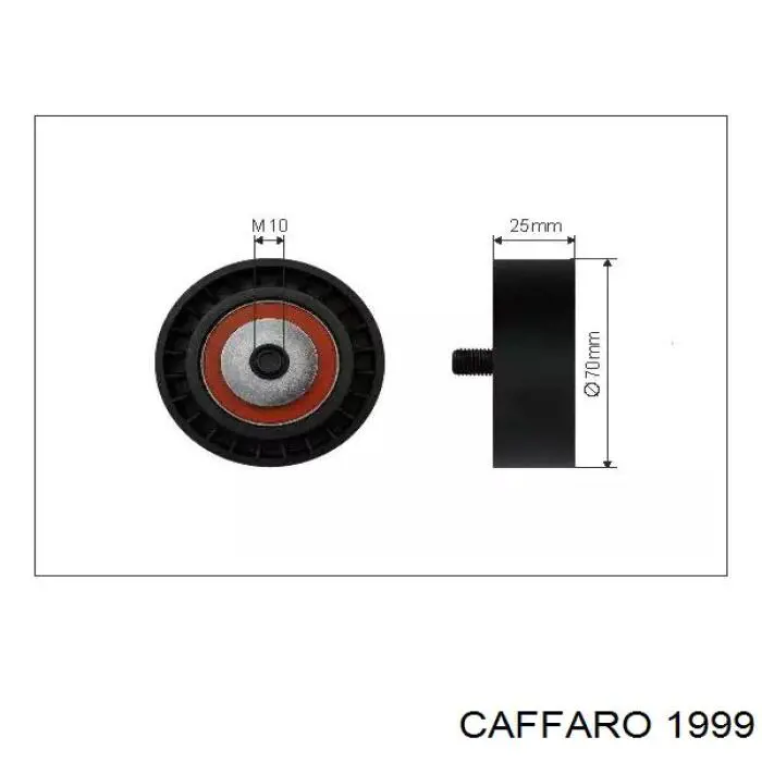 Ролик натягувача приводного ременя CAFFARO 1999