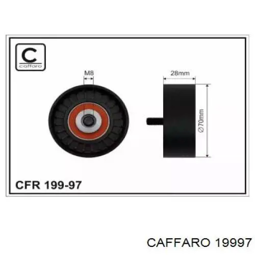 19997 Caffaro ролик натягувача приводного ременя