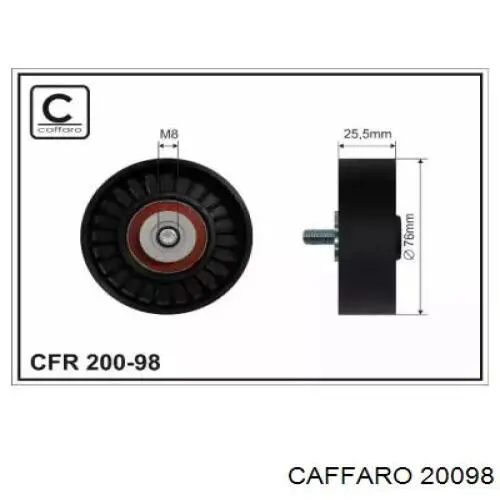 20098 Caffaro ролик натягувача приводного ременя