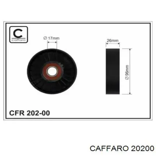 CFR20200 Caffaro ролик натягувача приводного ременя