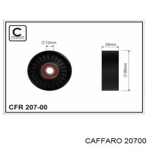 Ролик приводного ременя, паразитний Caffaro 20700 ціна, від 17.74 USD