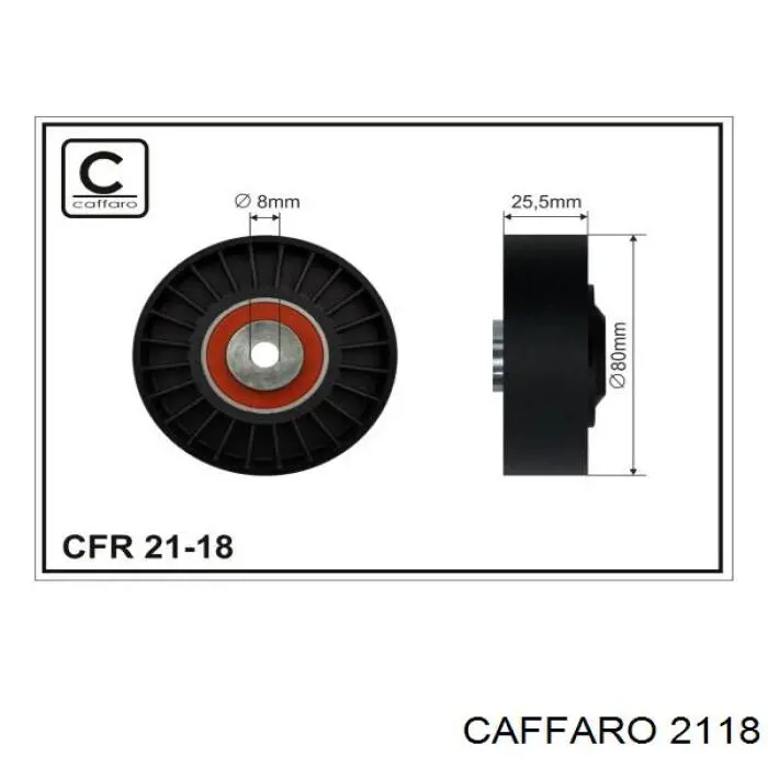2118 Caffaro ролик натягувача приводного ременя