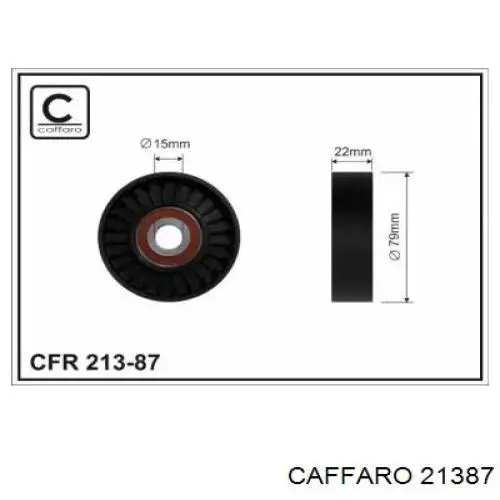 21387 Caffaro ролик натягувача приводного ременя
