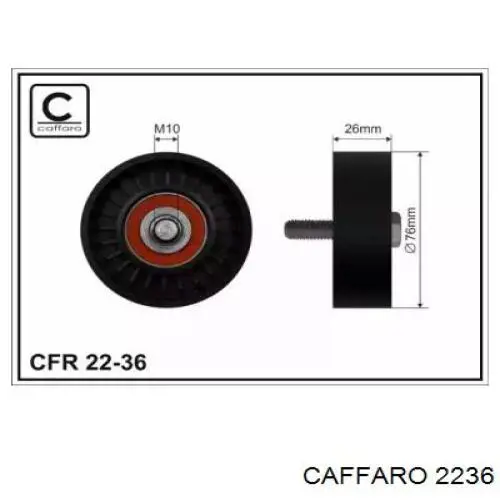 Купити 2236 Caffaro Ролик приводного ременя, паразитний