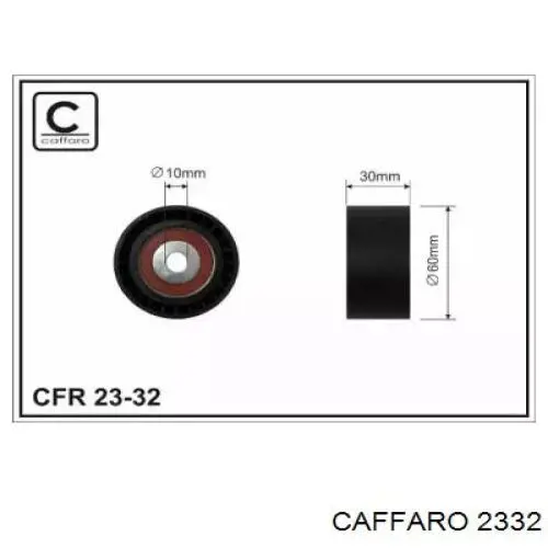 Ролик ременя ГРМ, паразитний Caffaro 2332 ціна, від 12.55 USD