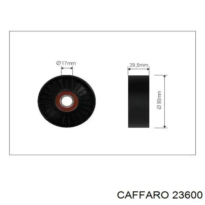 CFR23600 Caffaro ролик натягувача приводного ременя
