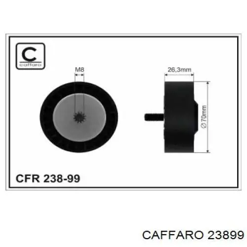 23899 Caffaro ролик приводного ременя, паразитний