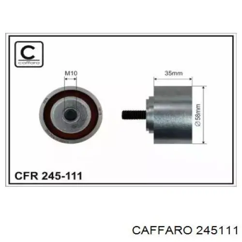 Ролик ременя ГРМ, паразитний Caffaro 245111 ціна, від 18.77 USD