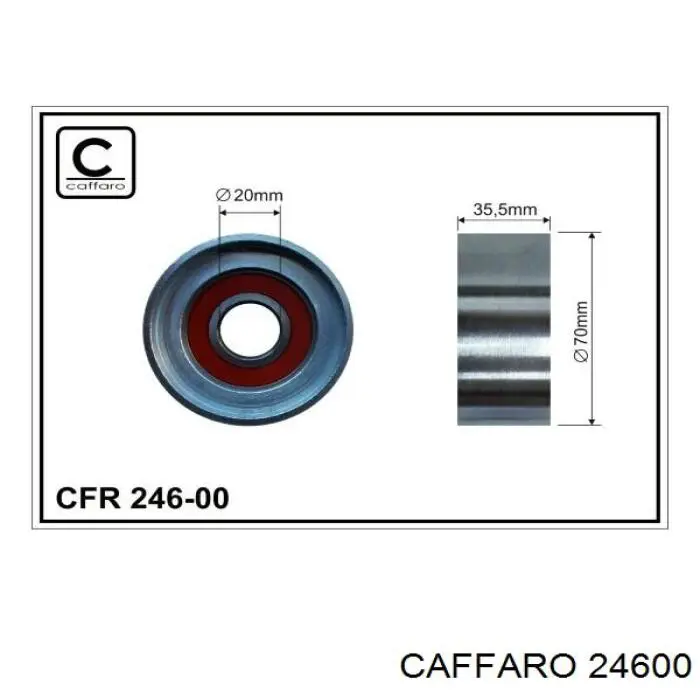 24600 Caffaro ролик приводного ременя, паразитний