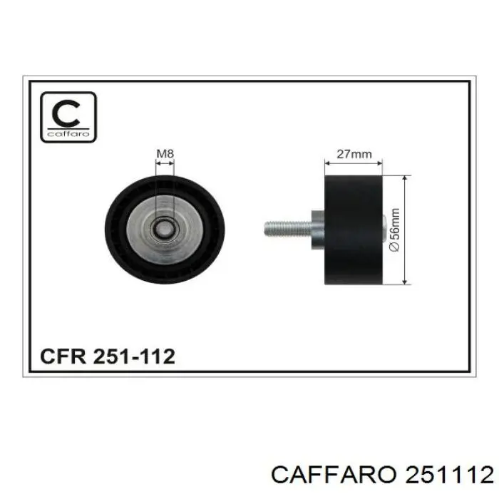 251112 Caffaro ролик приводного ременя, паразитний