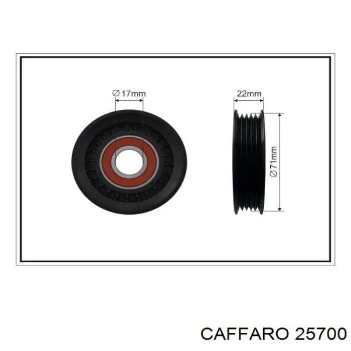 25700 Caffaro ролик натягувача приводного ременя