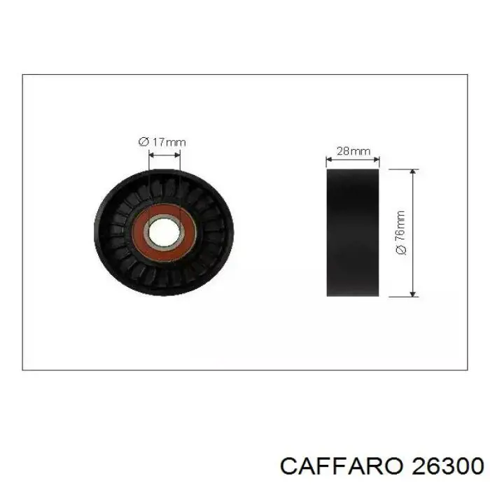 Купити 26300 Caffaro Натяжний ролик