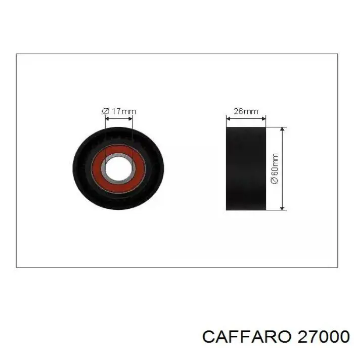 27000 Caffaro ролик натягувача приводного ременя
