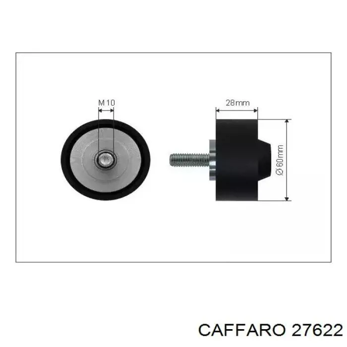 Ролик натягувача приводного ременя 27622 Caffaro