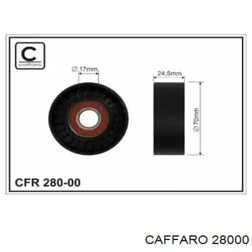 28000 Caffaro Ролик натяжителя ременя агрегатів