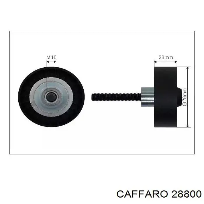 Ролик натягувача приводного ременя CAFFARO 28800