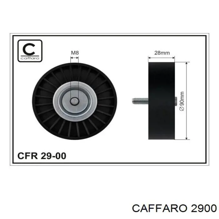 2900 Caffaro ролик приводного ременя, паразитний