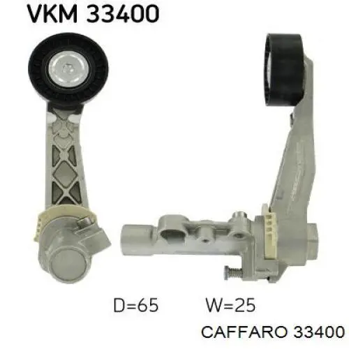 CFR33400 Caffaro ролик натягувача приводного ременя